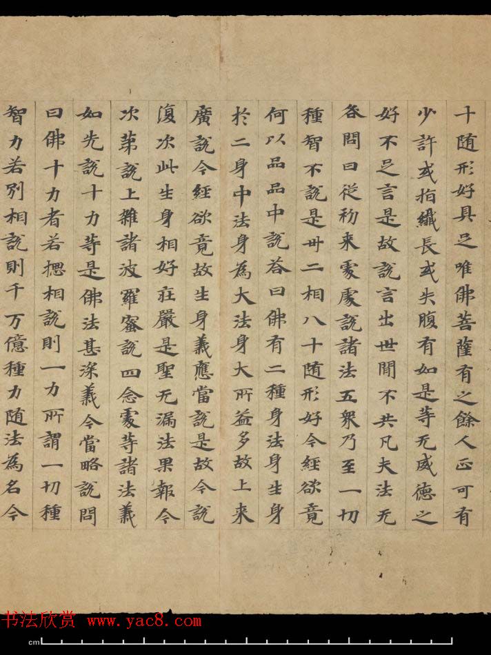 敦煌书法欣赏《摩诃衍经卷第八十八》残卷