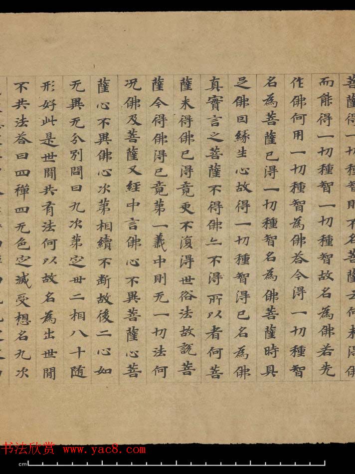 敦煌书法欣赏《摩诃衍经卷第八十八》残卷