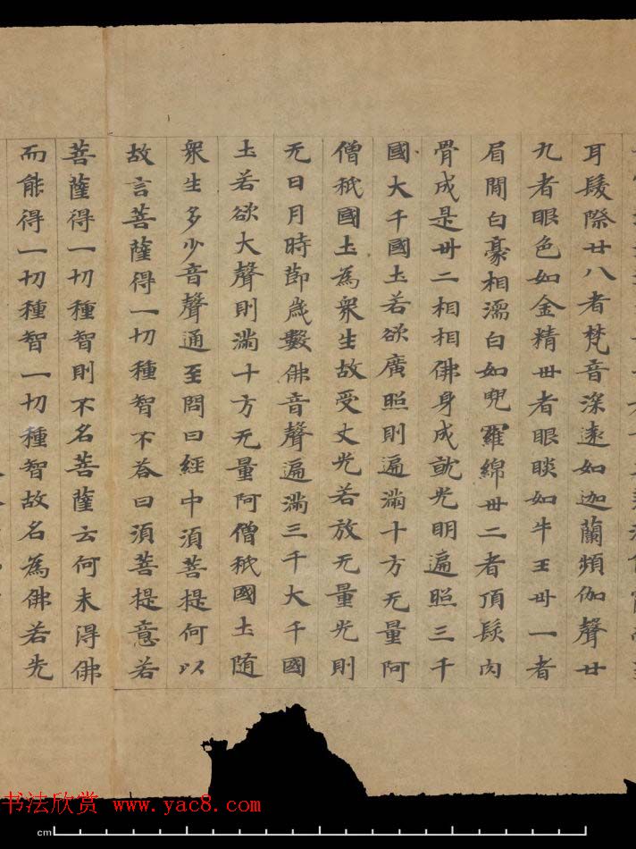 敦煌书法欣赏《摩诃衍经卷第八十八》残卷