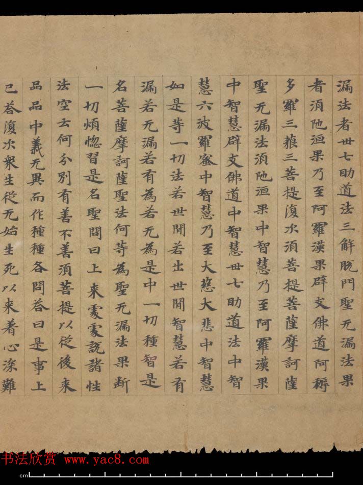 敦煌书法欣赏《摩诃衍经卷第八十八》残卷