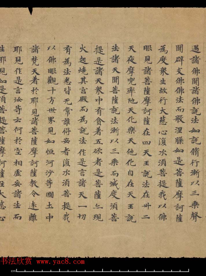 敦煌书法欣赏《摩诃衍经卷第八十八》残卷