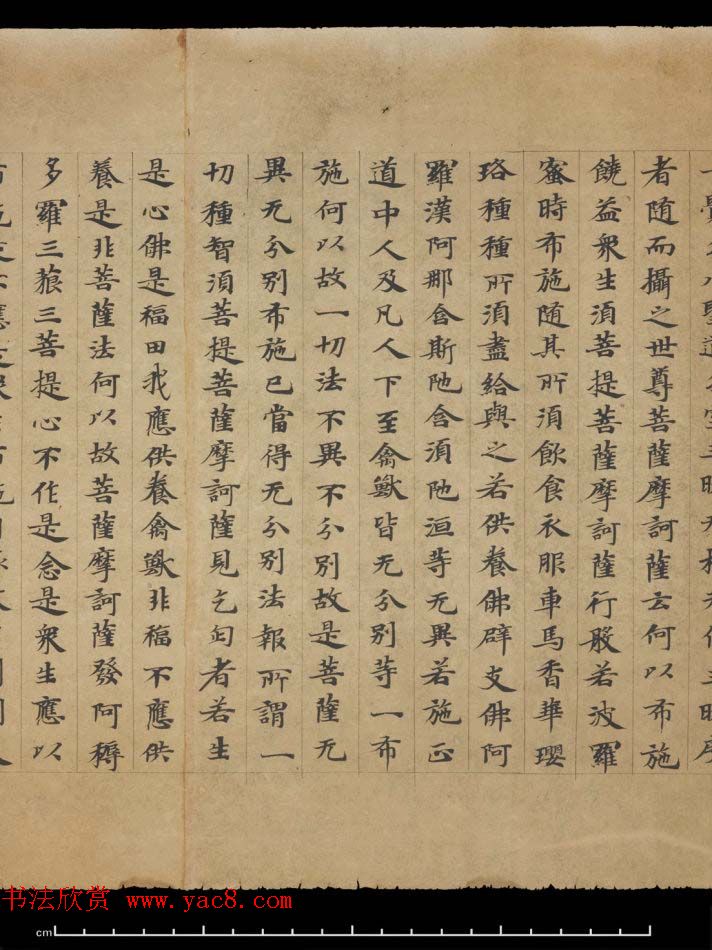 敦煌书法欣赏《摩诃衍经卷第八十八》残卷