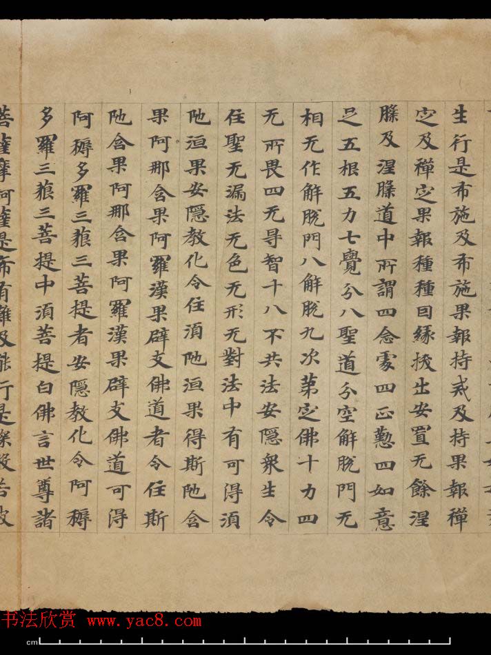 敦煌书法欣赏《摩诃衍经卷第八十八》残卷