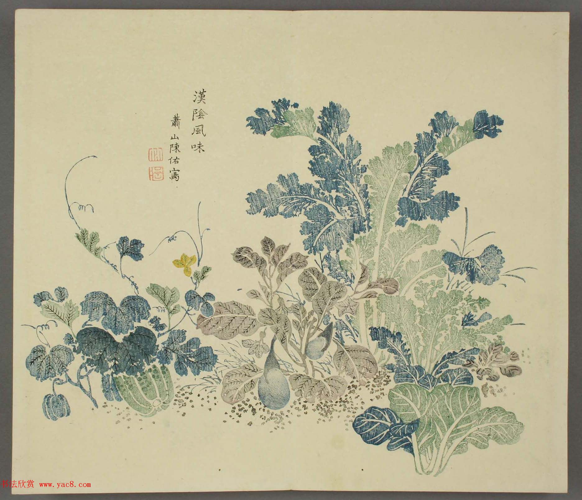 日本竹洞花鸟画欣赏《融斋画谱》