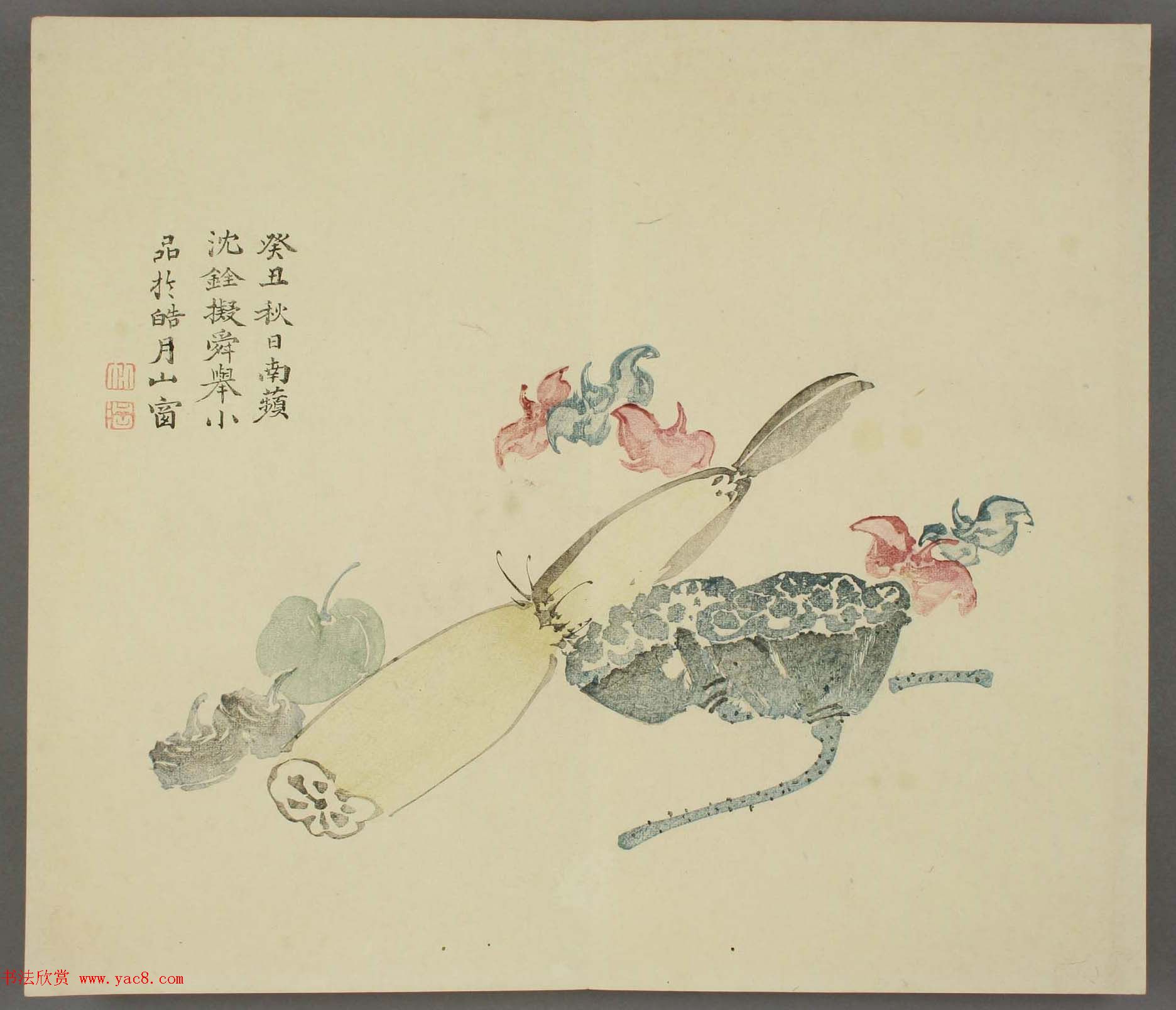 日本竹洞花鸟画欣赏《融斋画谱》