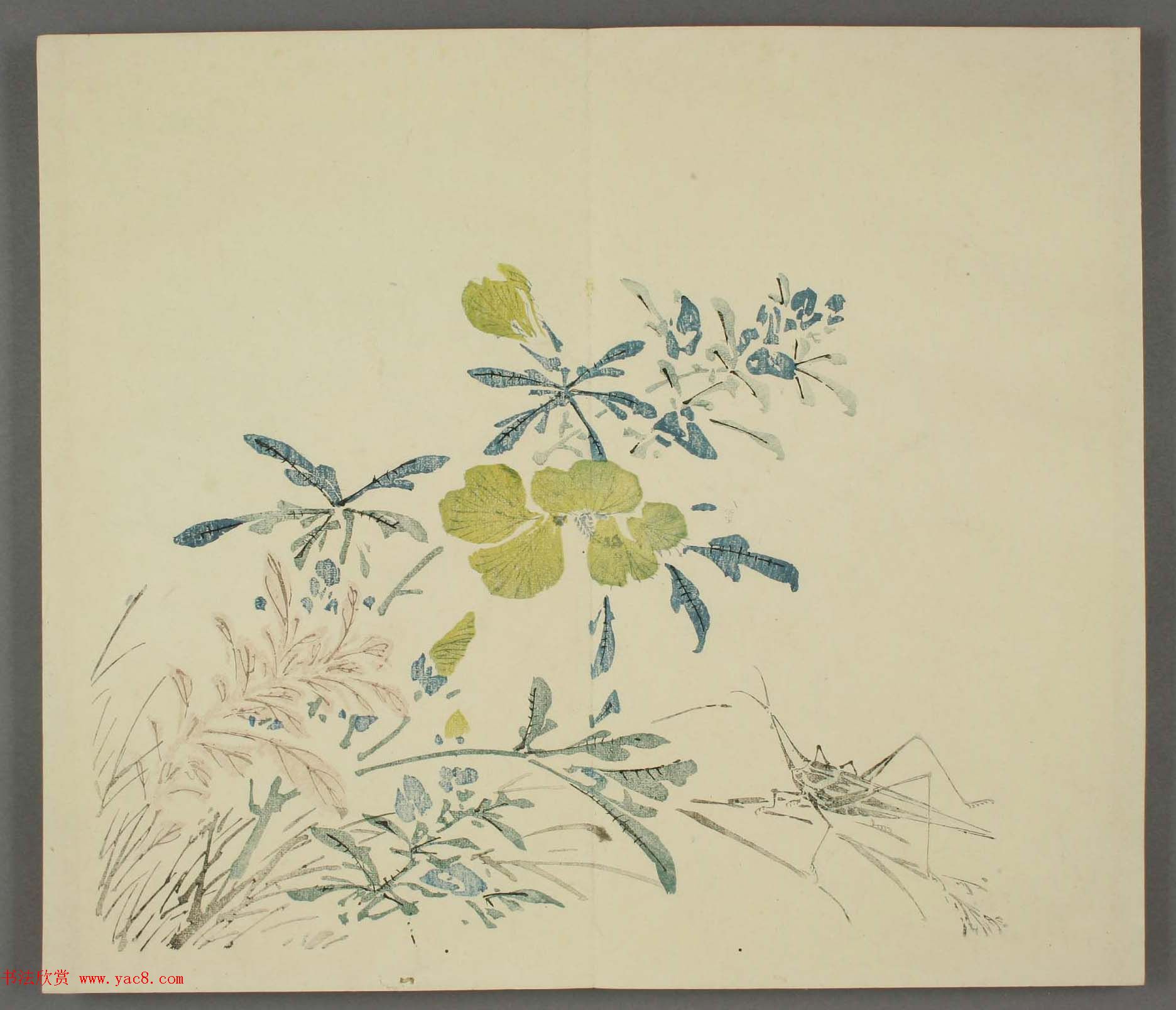 日本竹洞花鸟画欣赏《融斋画谱》