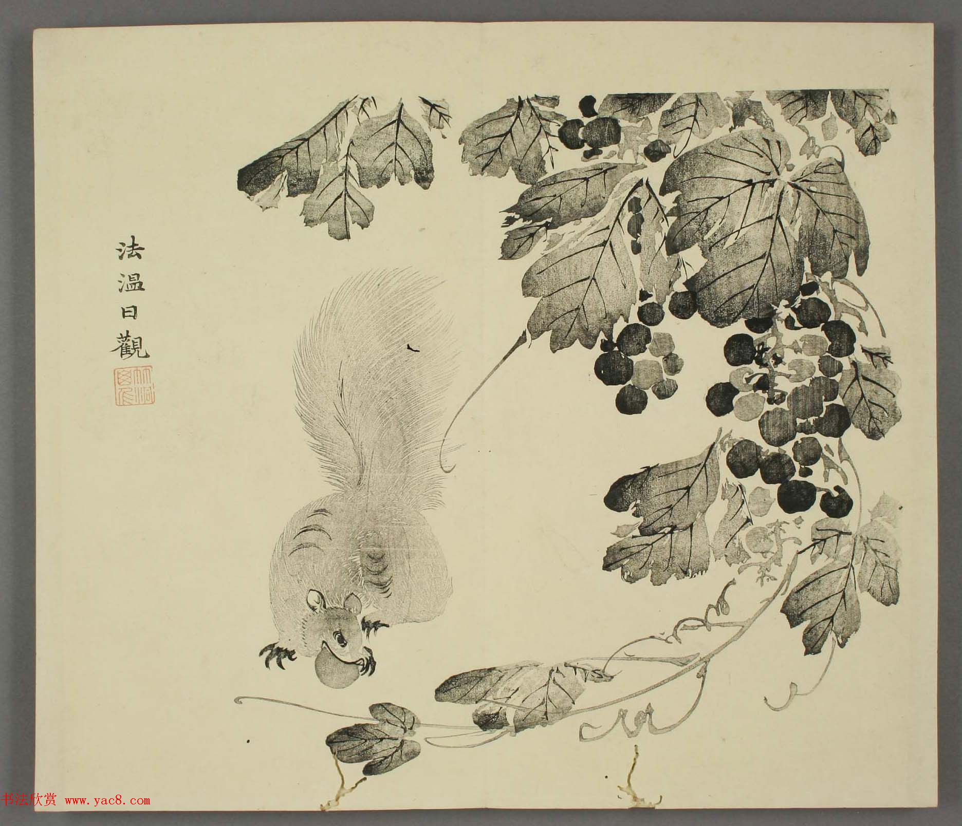 日本竹洞花鸟画欣赏《融斋画谱》