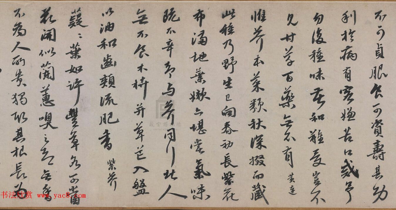 明代吴宽书法长卷赏析《记园中草木诗卷》