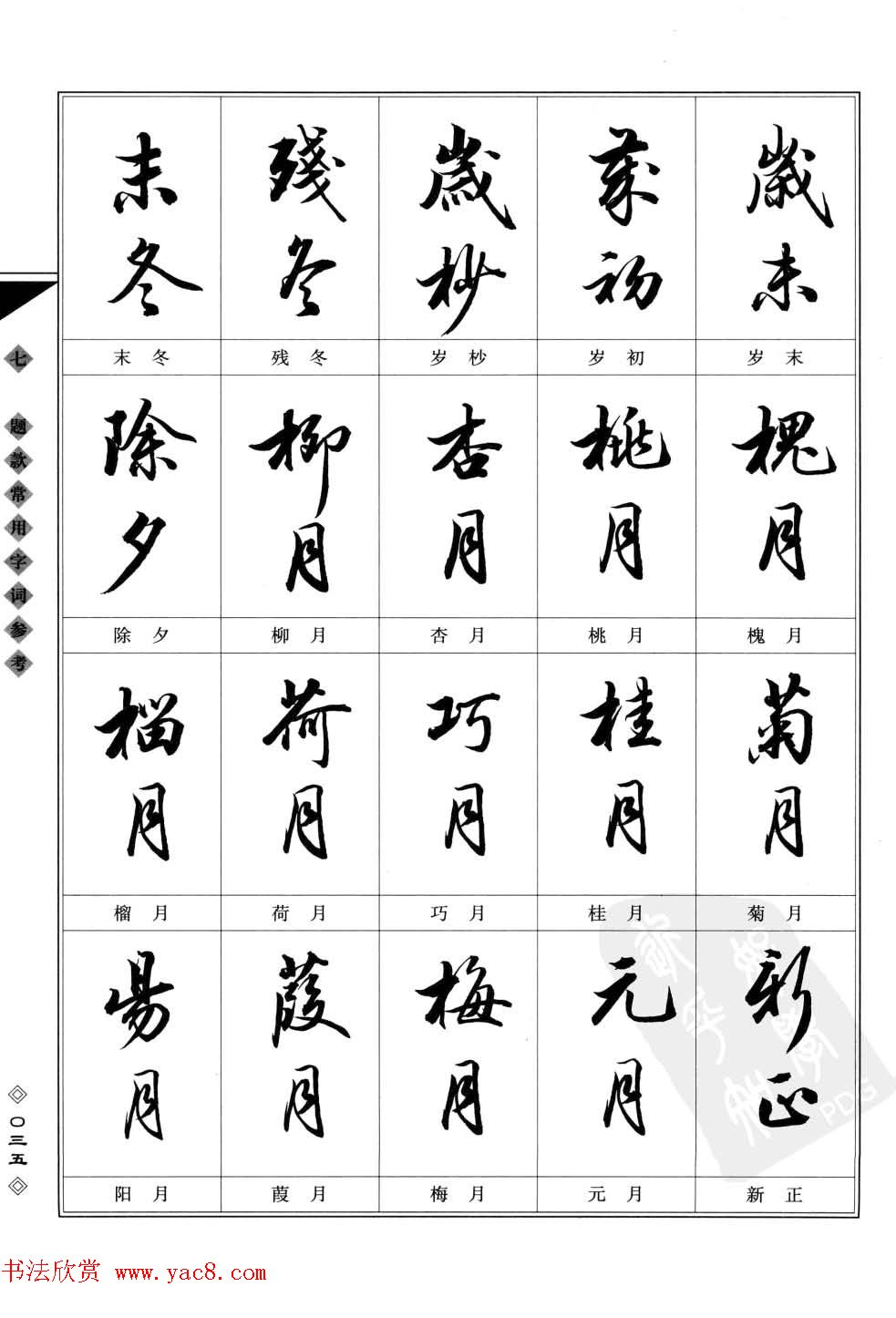 田英章书法专业教程字帖《楷书要论－章法》