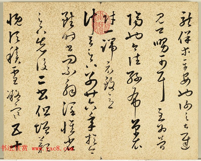 明朝朱大有草书册页欣赏《临王右军十七帖册》