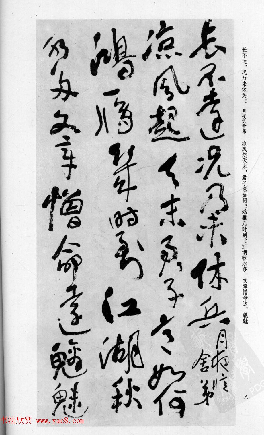 行草书法字帖欣赏《沈鹏书杜甫诗二十三首》