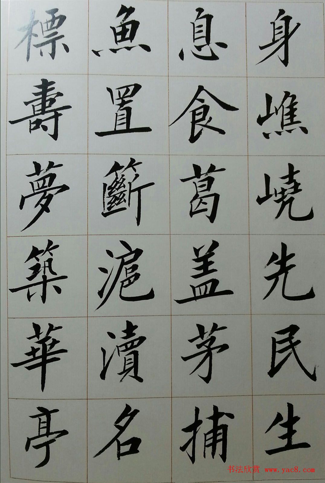 刘小晴毛笔楷书字帖欣赏《上海赋》