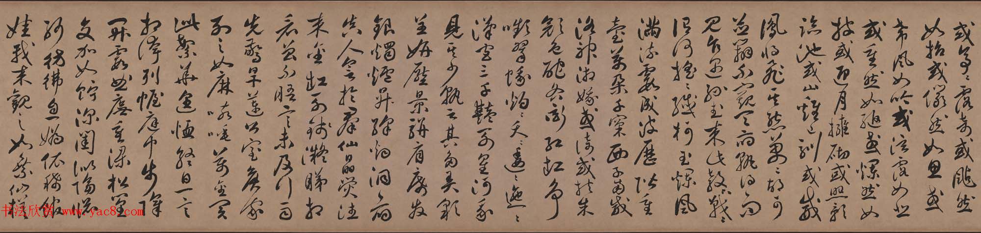 祝允明行草书法长卷欣赏《牡丹赋》