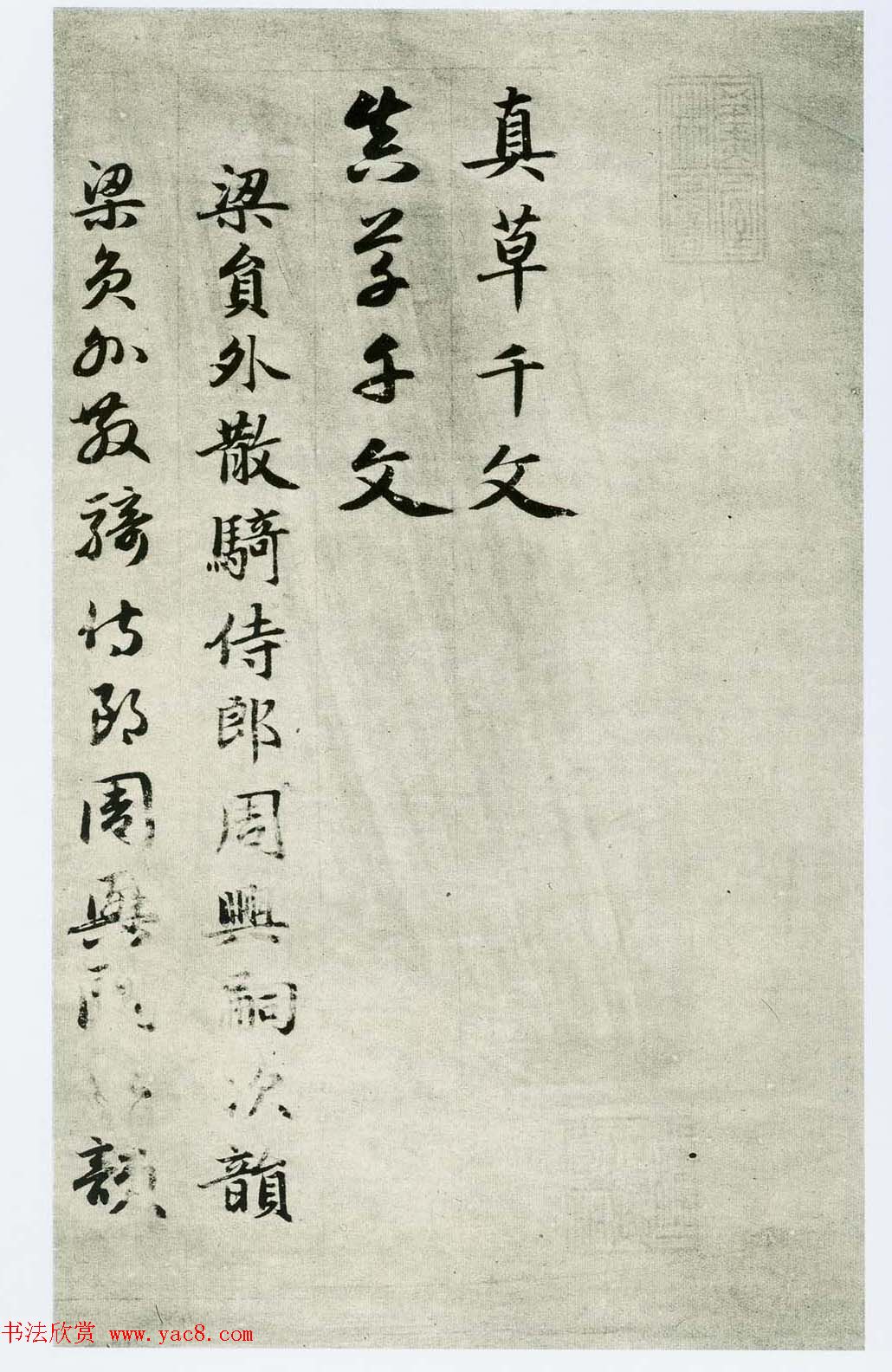 中国碑帖经典《赵孟頫真草千字文》