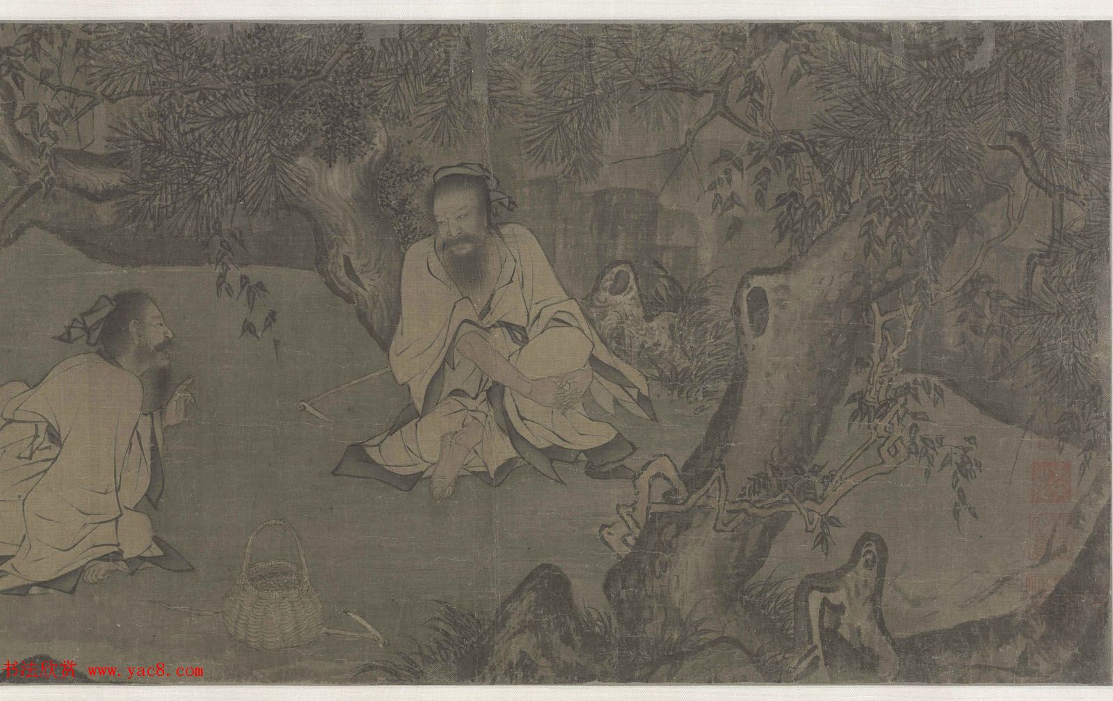 南宋画家李唐《采薇图卷》故宫博物院藏