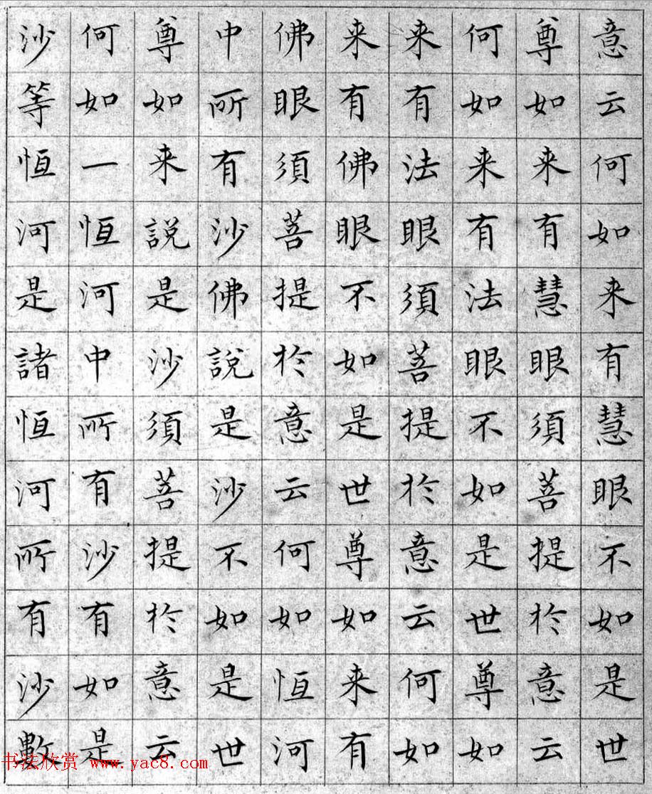 溥儒小楷书法欣赏《金刚般若波罗密经》