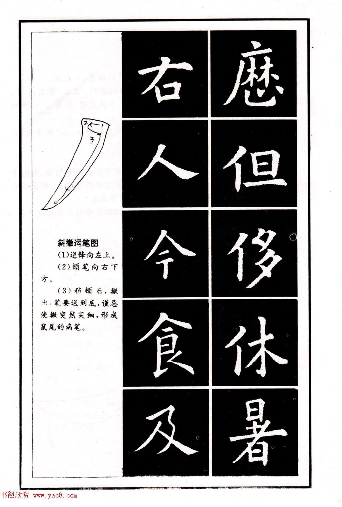 中小学生书法教材：楷书入门永字八法习字帖