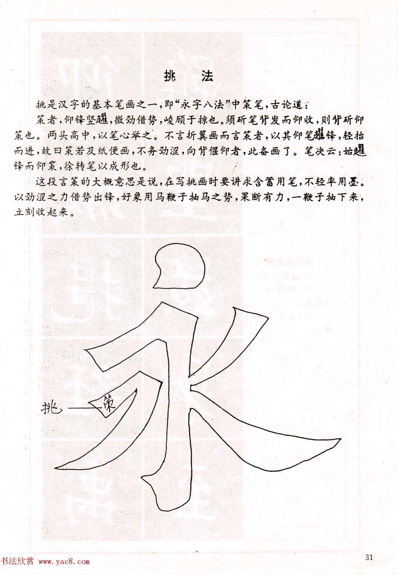 中小学生书法教材：楷书入门永字八法习字帖