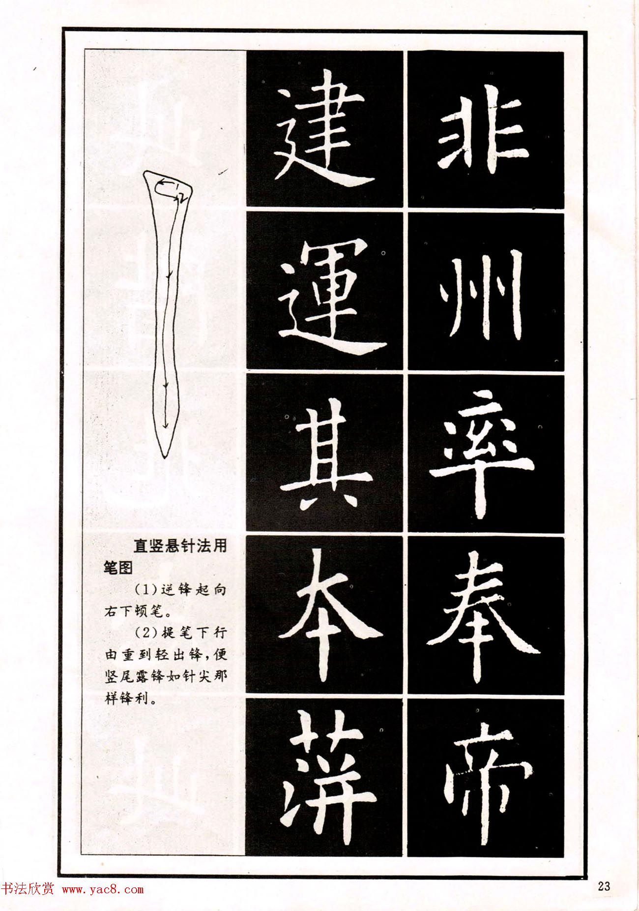 中小学生书法教材：楷书入门永字八法习字帖