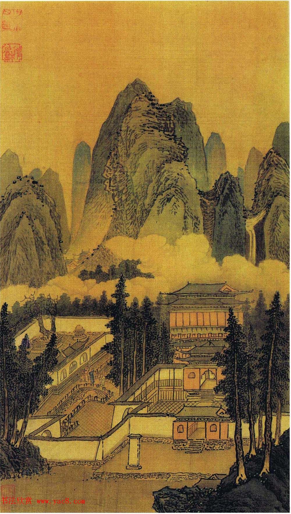 吴门画派班首沈周书法字画欣赏《雨江名胜图册》