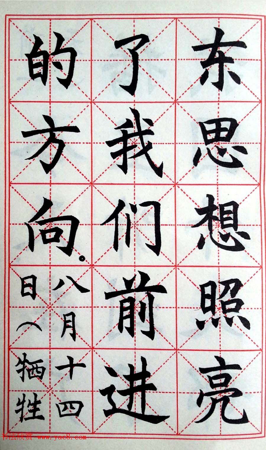 孙信德中楷字帖《金训华同志日记摘抄》