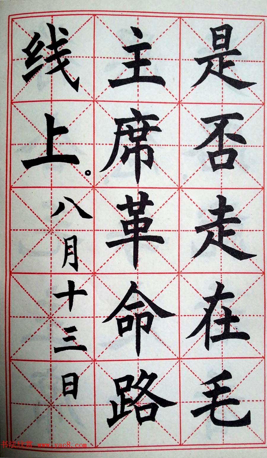 孙信德中楷字帖《金训华同志日记摘抄》