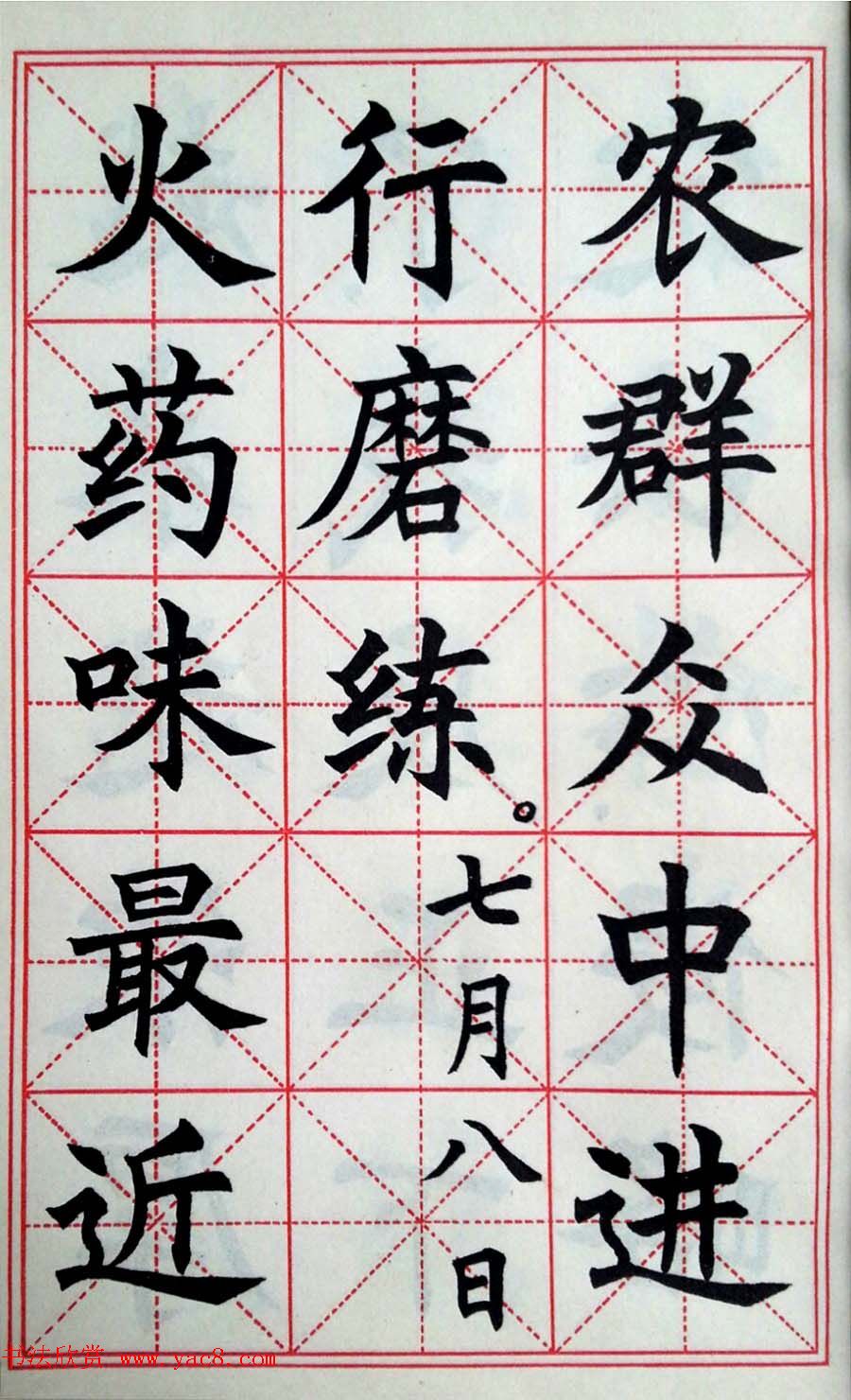 孙信德中楷字帖《金训华同志日记摘抄》