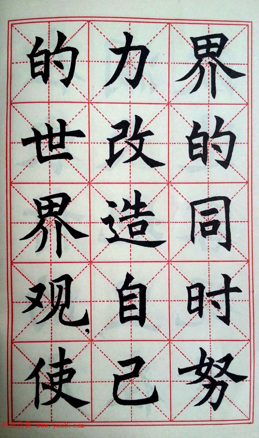 孙信德中楷字帖《金训华同志日记摘抄》