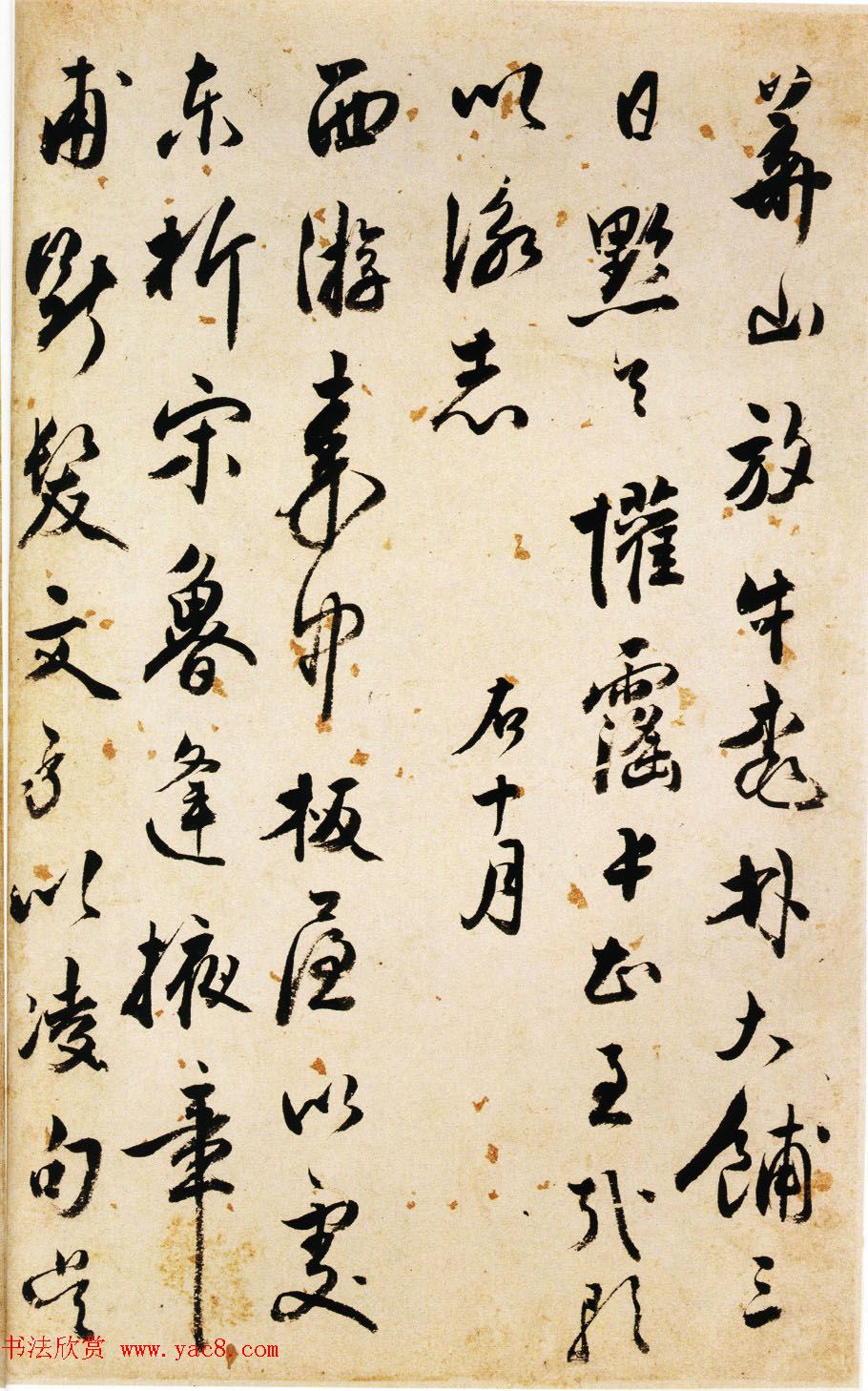 明代王世贞行草书法作品欣赏《乐府词》