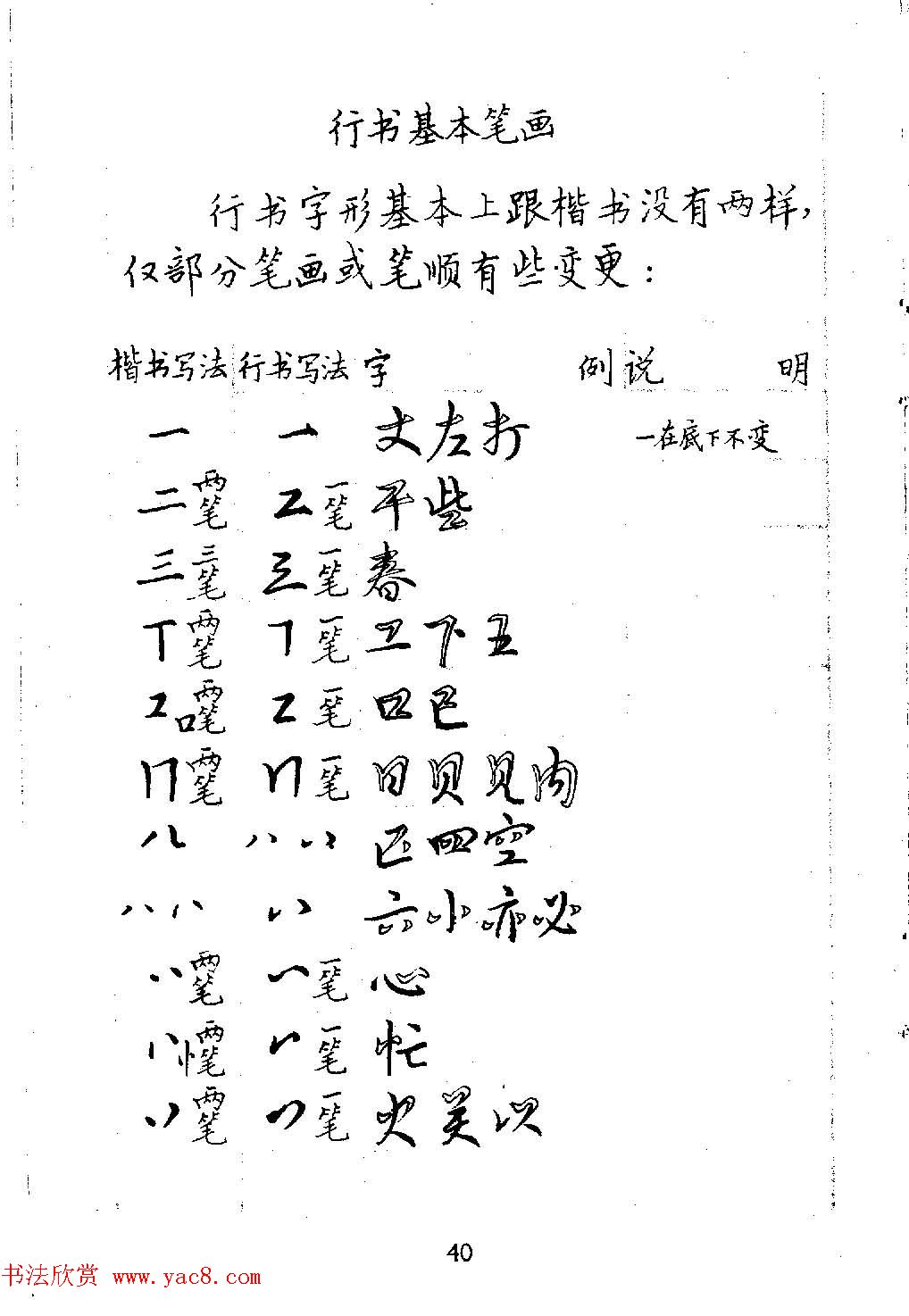 邓散木硬笔书法教材《钢笔字写法》