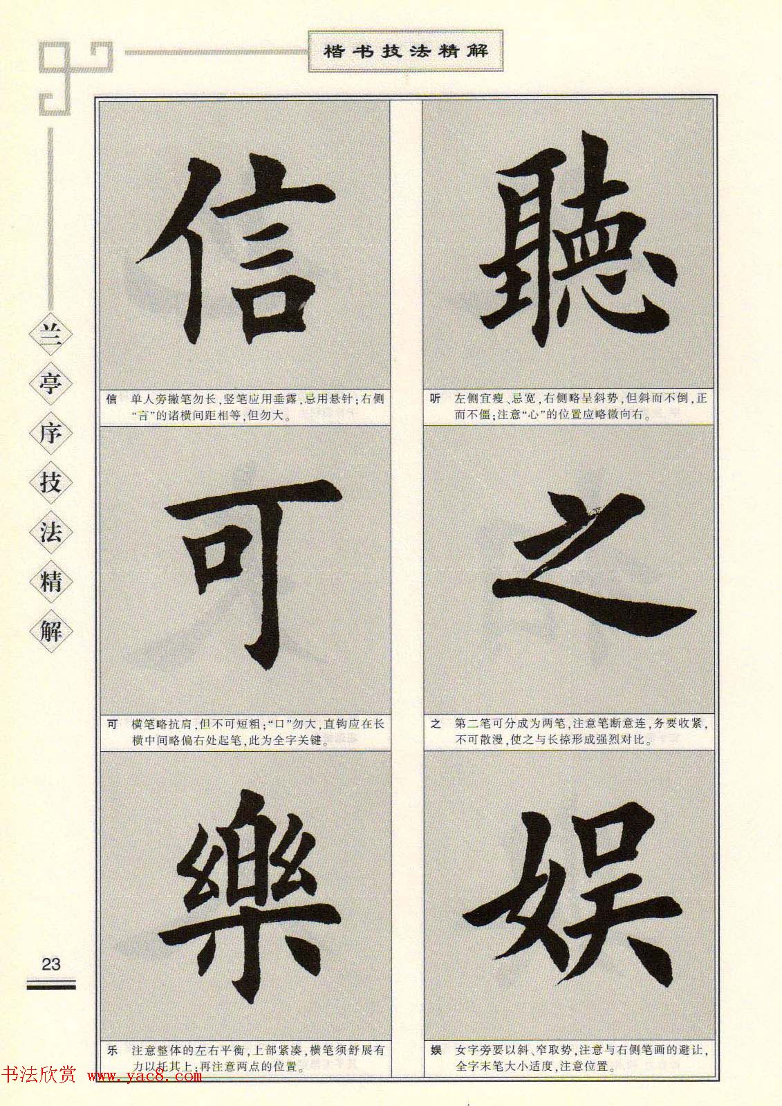 田英章字帖兰亭序技法精解（楷书）