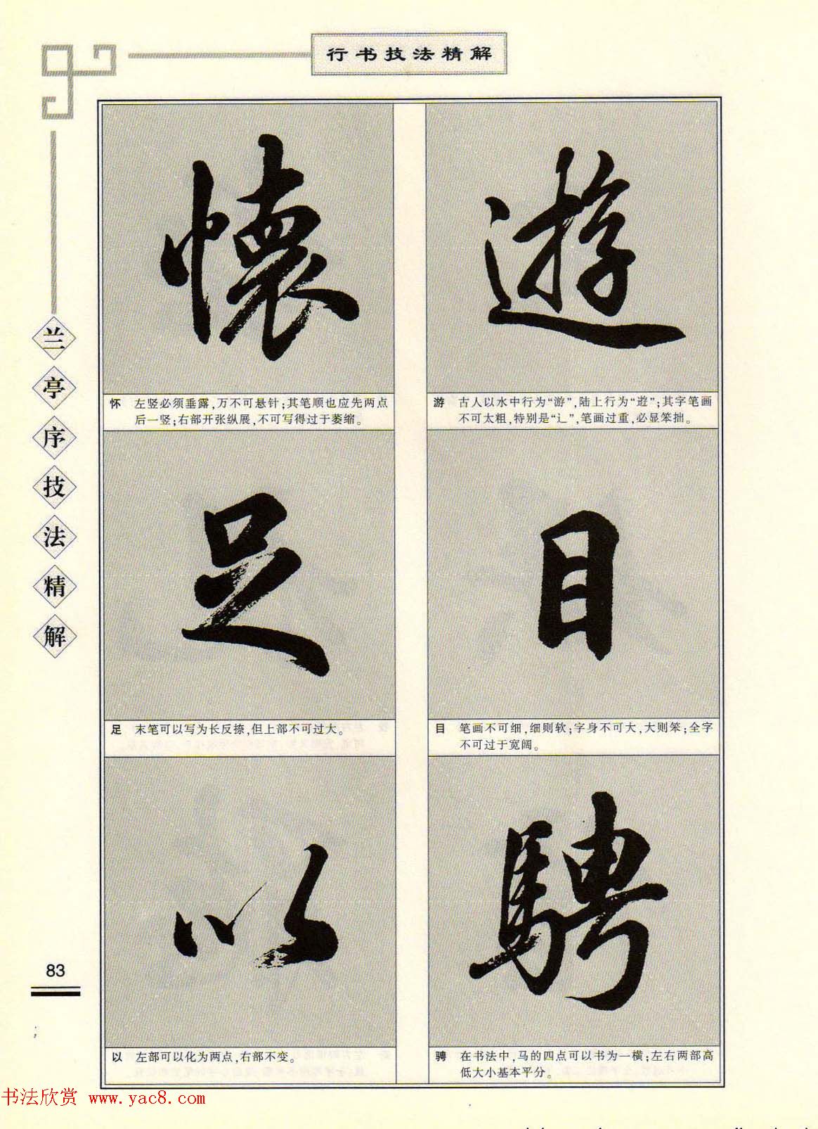 田英章行书字帖《兰亭序技法精解》