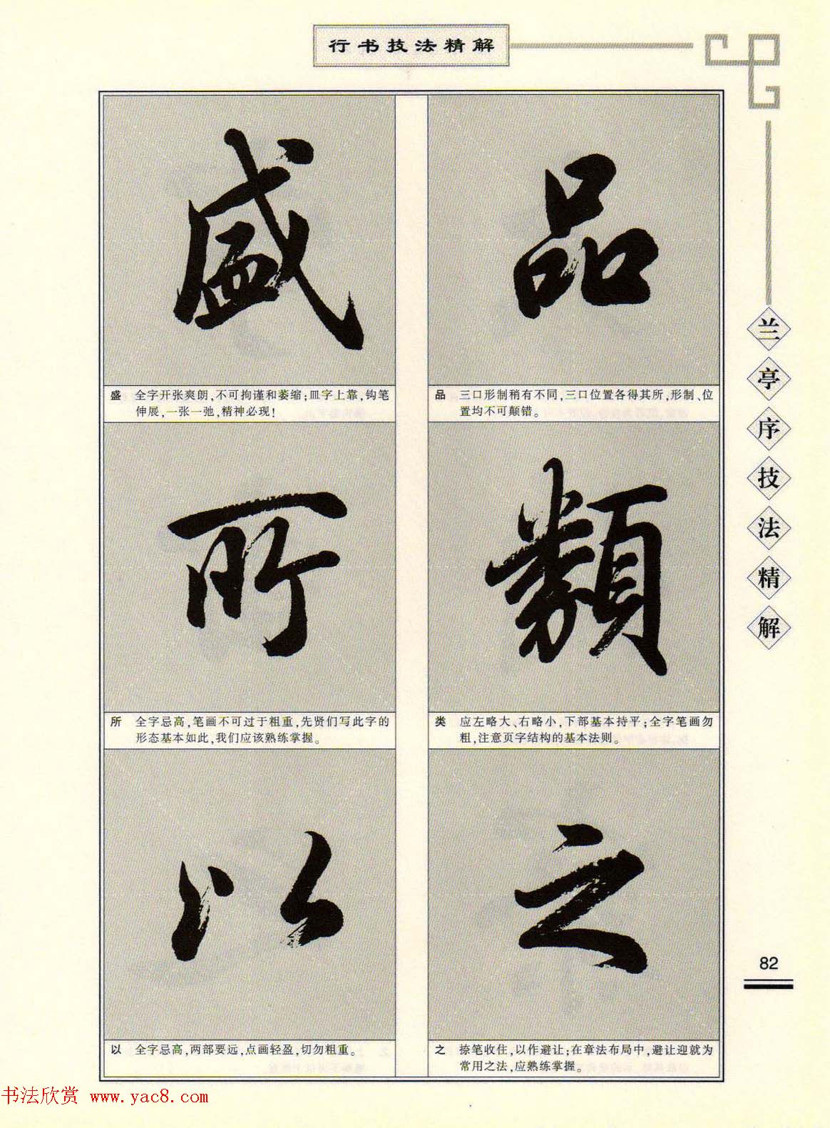 田英章行书字帖《兰亭序技法精解》