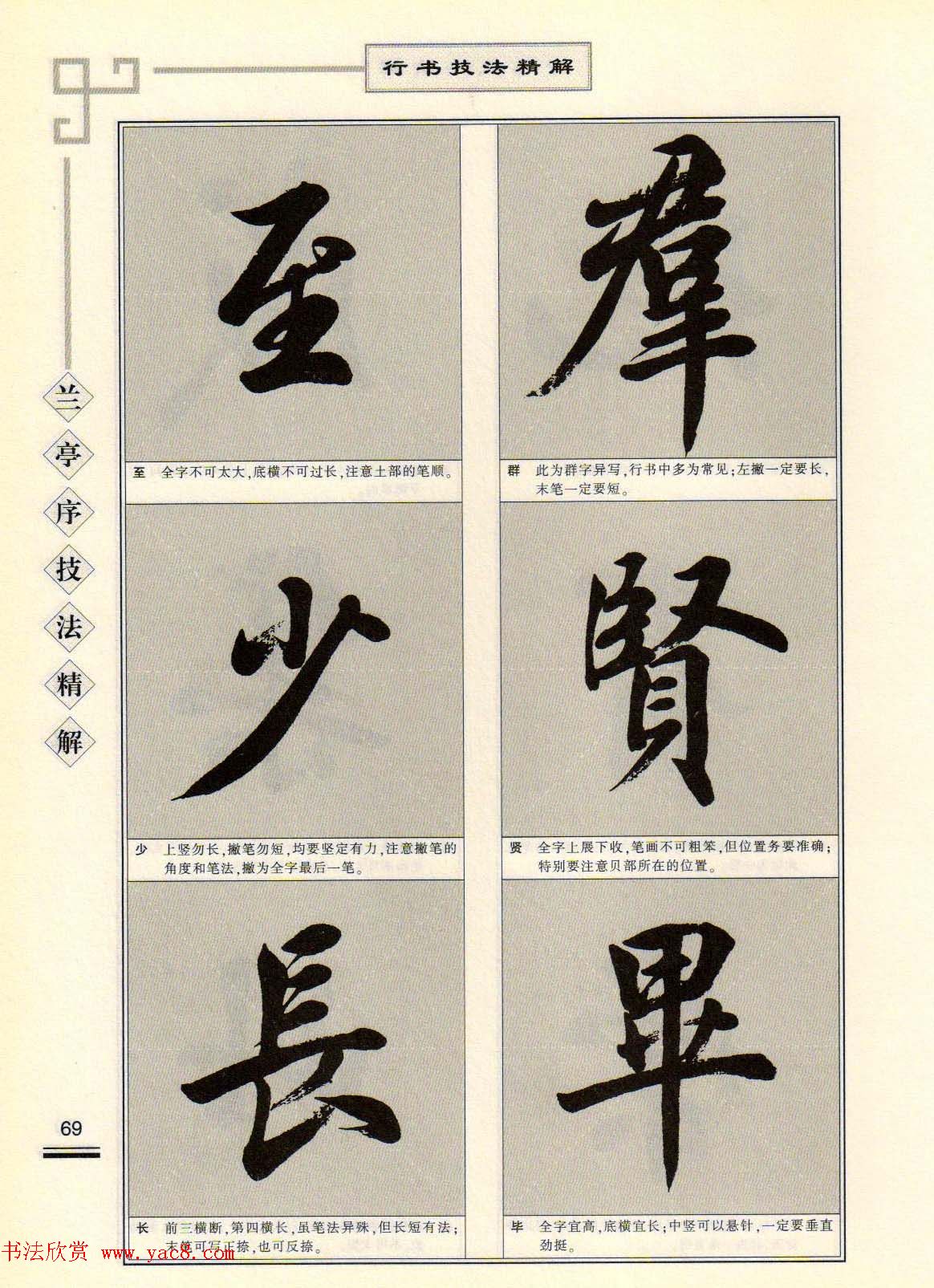 田英章行书字帖《兰亭序技法精解》