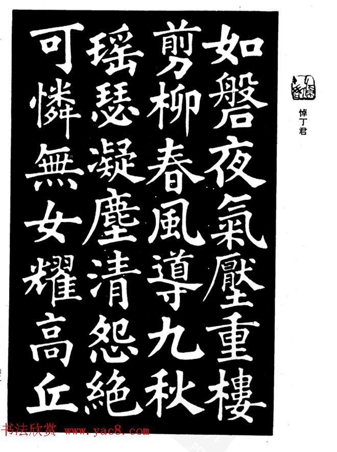 姜公醉楷书欣赏《鲁迅诗碑》