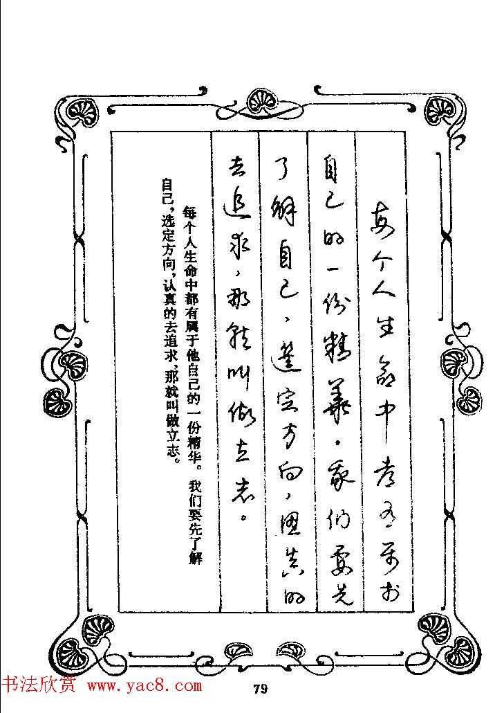 赵忱硬笔书法字帖《罗兰小语钢笔书法》