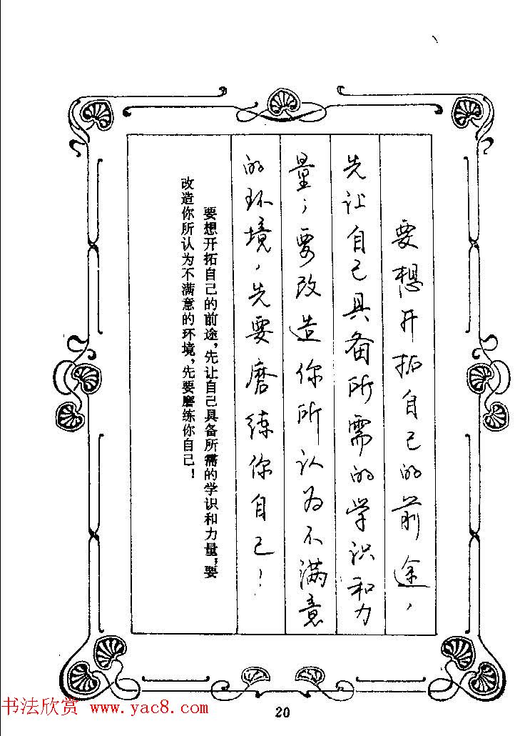 赵忱硬笔书法字帖《罗兰小语钢笔书法》