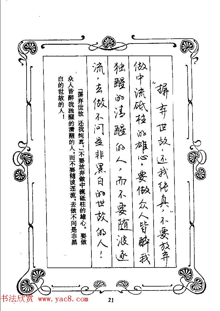 赵忱硬笔书法字帖《罗兰小语钢笔书法》