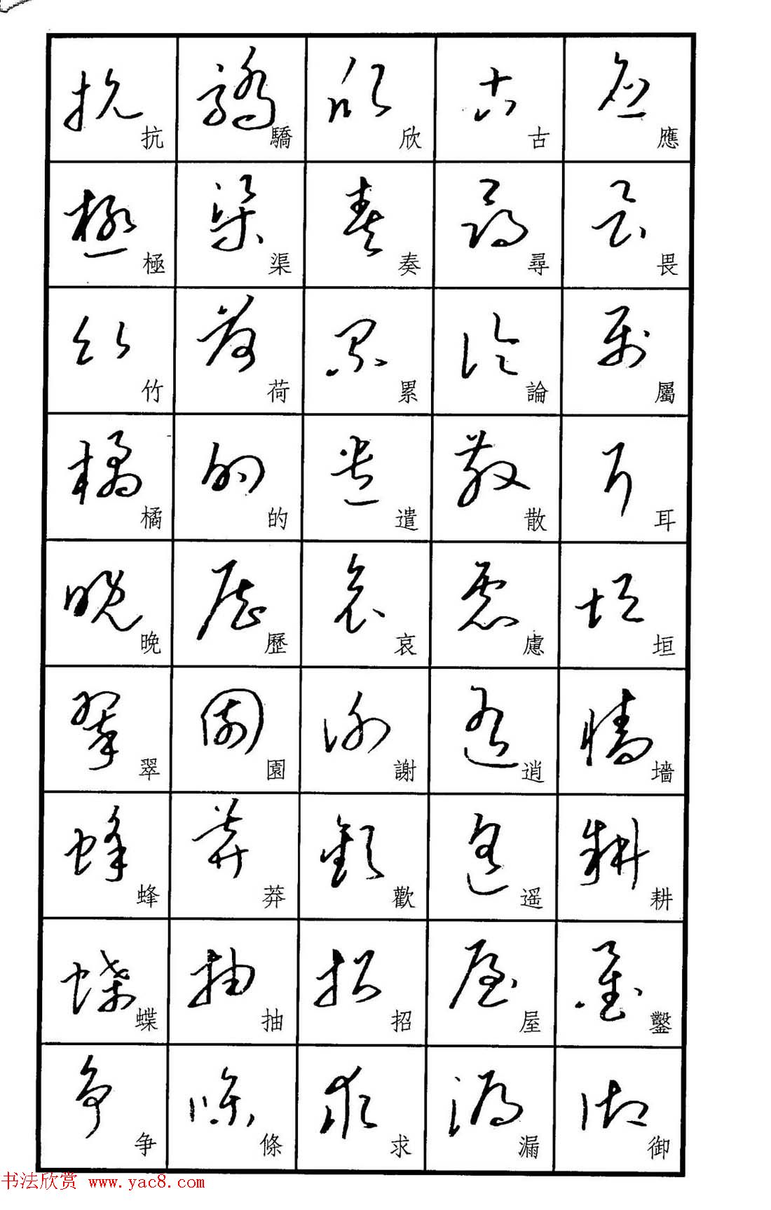 梧桐钢笔书帖《标准草书范字》