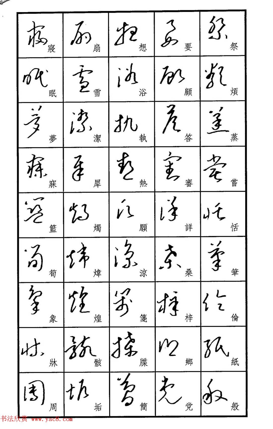 梧桐钢笔书帖《标准草书范字》