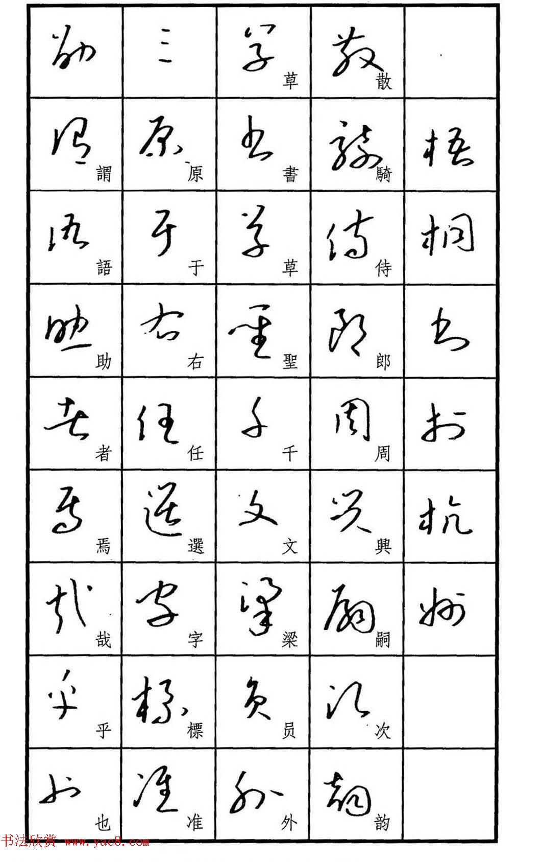 梧桐钢笔书帖《标准草书范字》