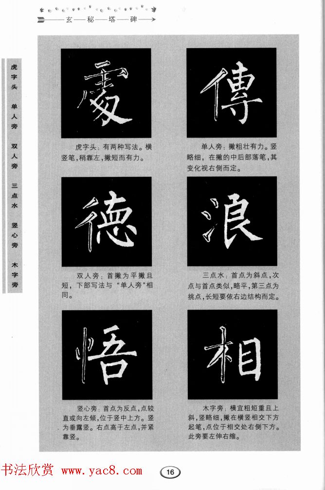 书法学习图解教程《玄秘塔碑临写与创作》