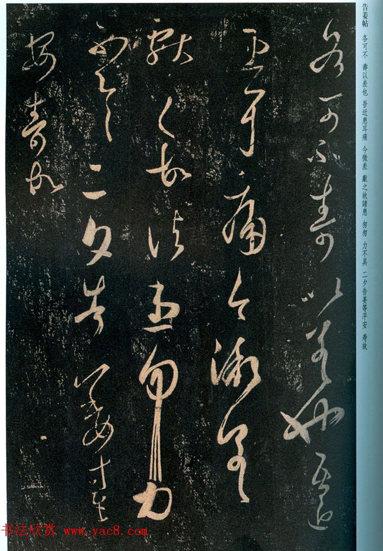 王羲之草书拓本欣赏《告姜道帖》两种