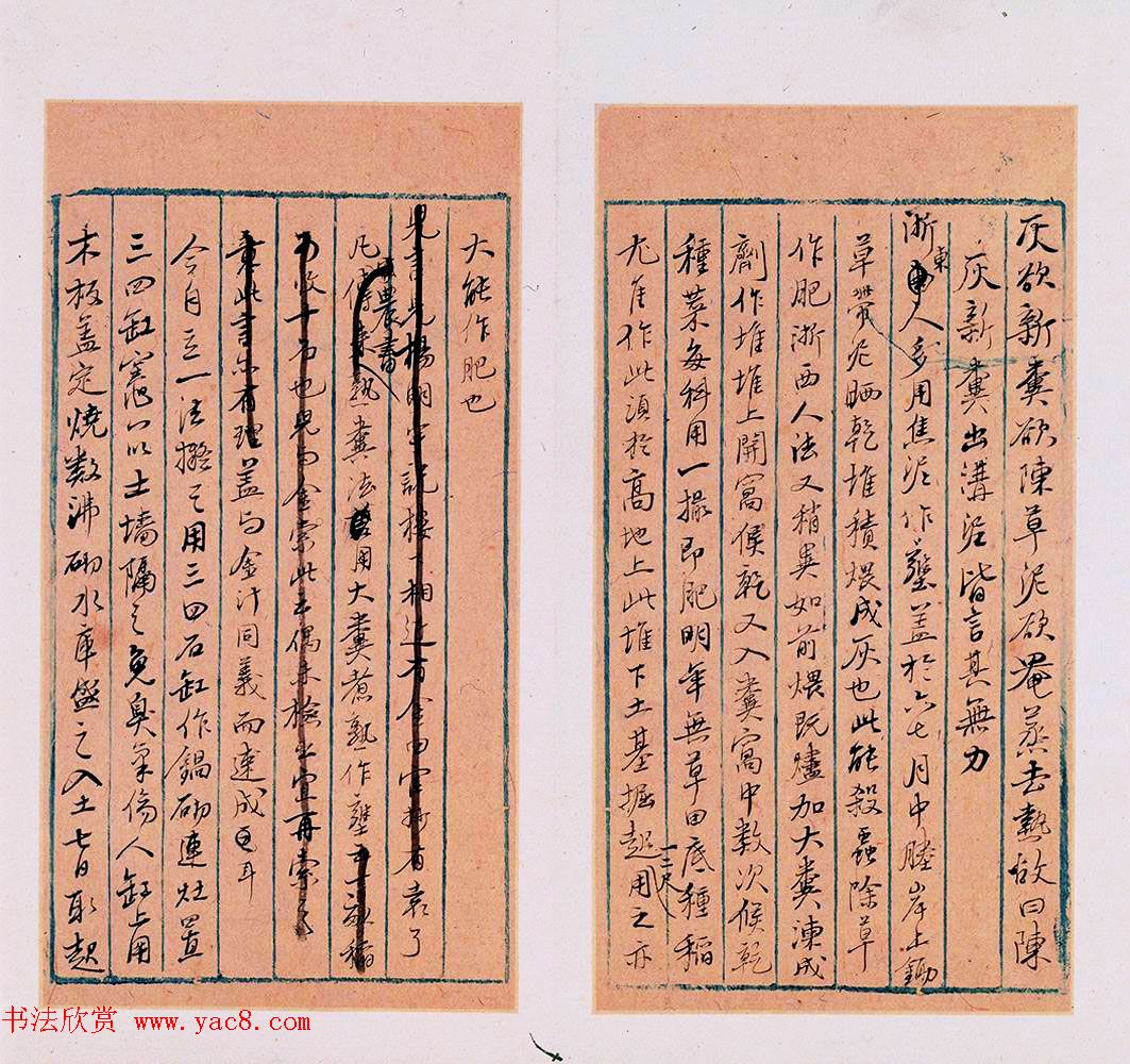 明代徐光启手迹欣赏《农政全书札记册》 明代徐光启手迹欣赏《农政全书札记册》