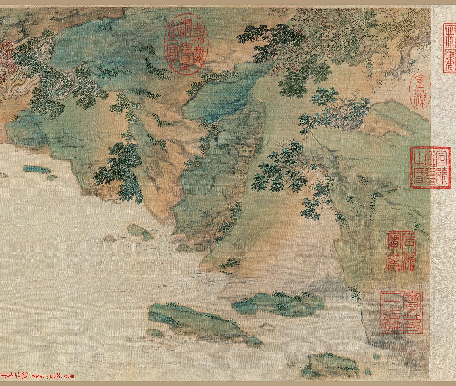 文征明大字书法题仇英赤壁图卷