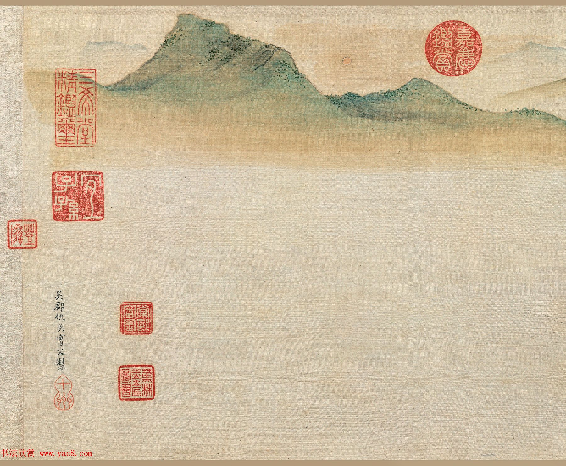 文征明大字书法题仇英赤壁图卷