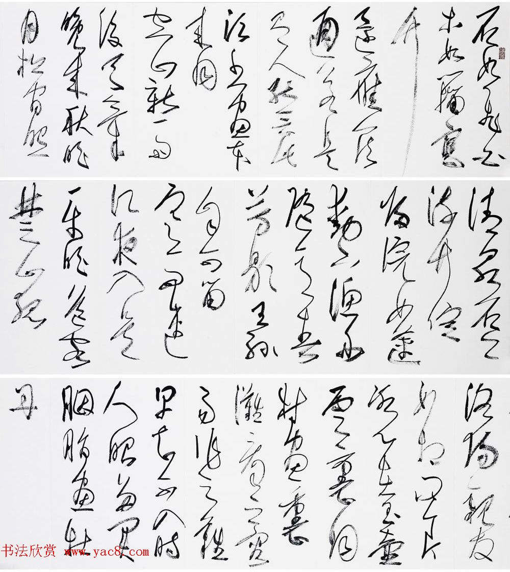 知镰草书册页《金泽珊大草诗册》