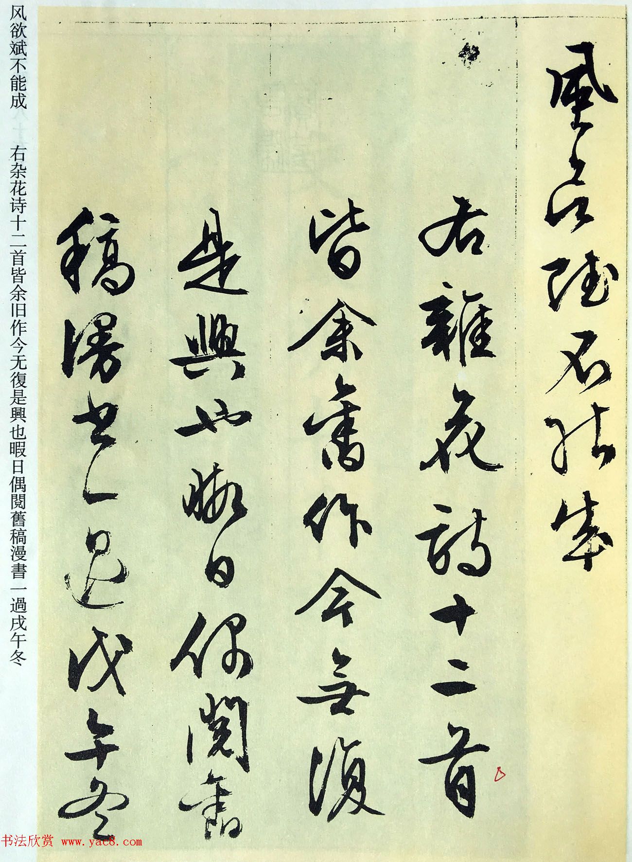 文徵明89岁墨宝《文征明书杂花诗十二首》