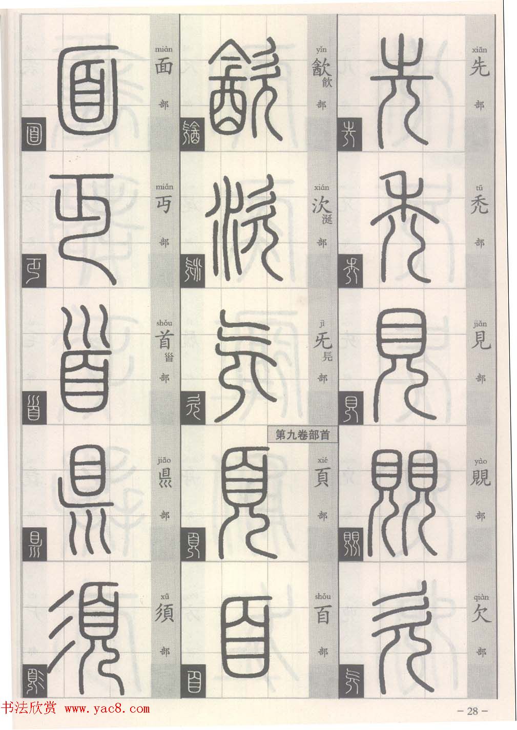 篆经-篆书书写与辨识上篇:部首源流诀