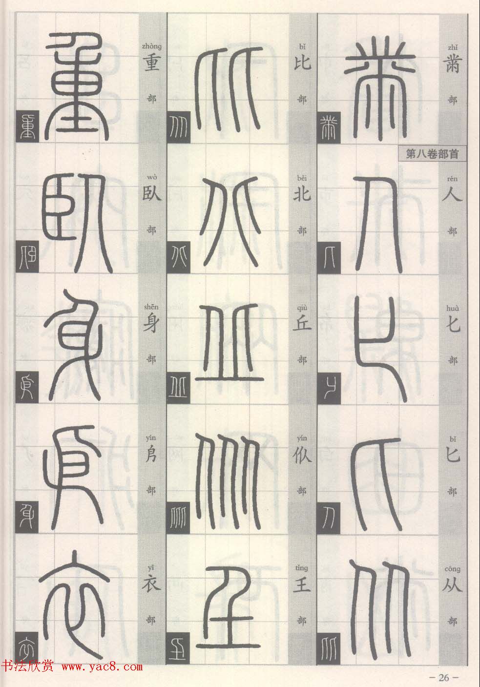 篆经-篆书书写与辨识上篇:部首源流诀